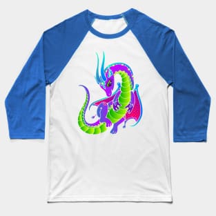 Colorful Magical Dragon Baseball T-Shirt